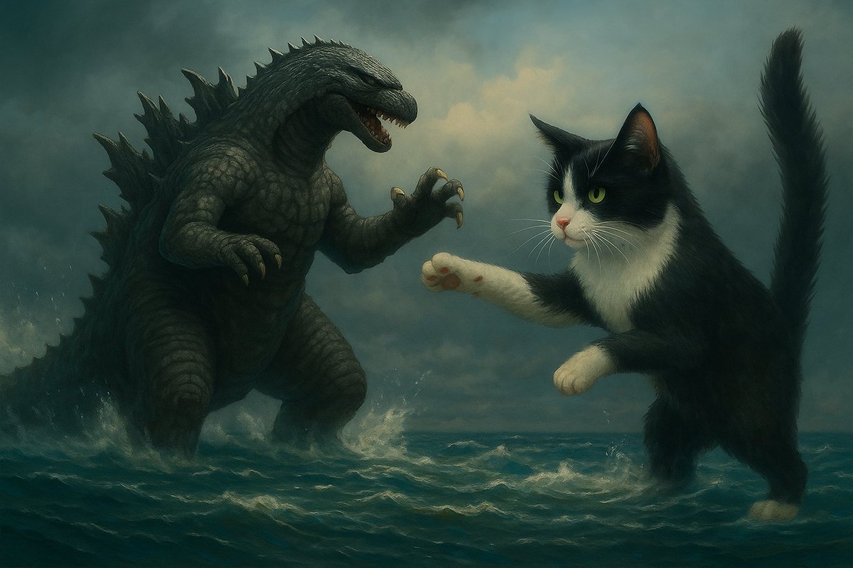 😹😹☝️😼 heute habe ich den Kleinen <a href="/CDiPaw/">Camillo Di Pawsa & Bruder Martini</a> gezeigt, wie man erfolgreich eine Fliege fängt☝️😼 im Liegen mit der linken Pfote😼 er war schwer beeindruckt - Staff auch 😹😹🙆 #CatsOfTwitter #fluffyfursday (KI 🥳🤭🤭)