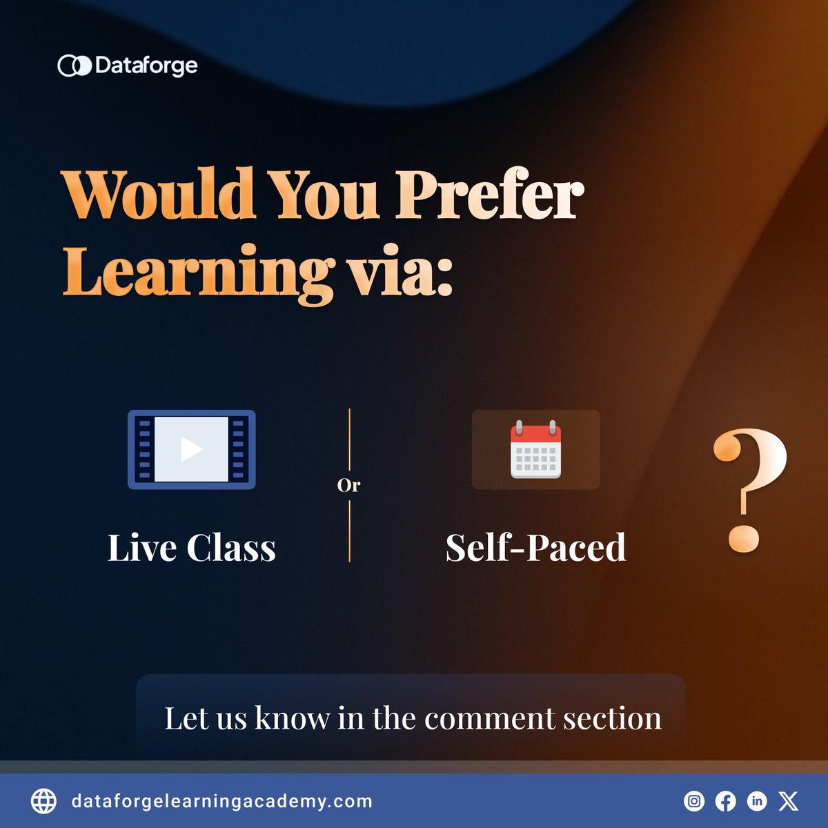 Your Learning, Your way
✅ Live Classes – Interactive sessions with real-time support.
✅ Self-Paced Learning – Learn on your schedule at your own speed.

Whichever path you take, our goal is the same: to help you gain skills⁹

👉 So tell us, how do you prefer to learn?