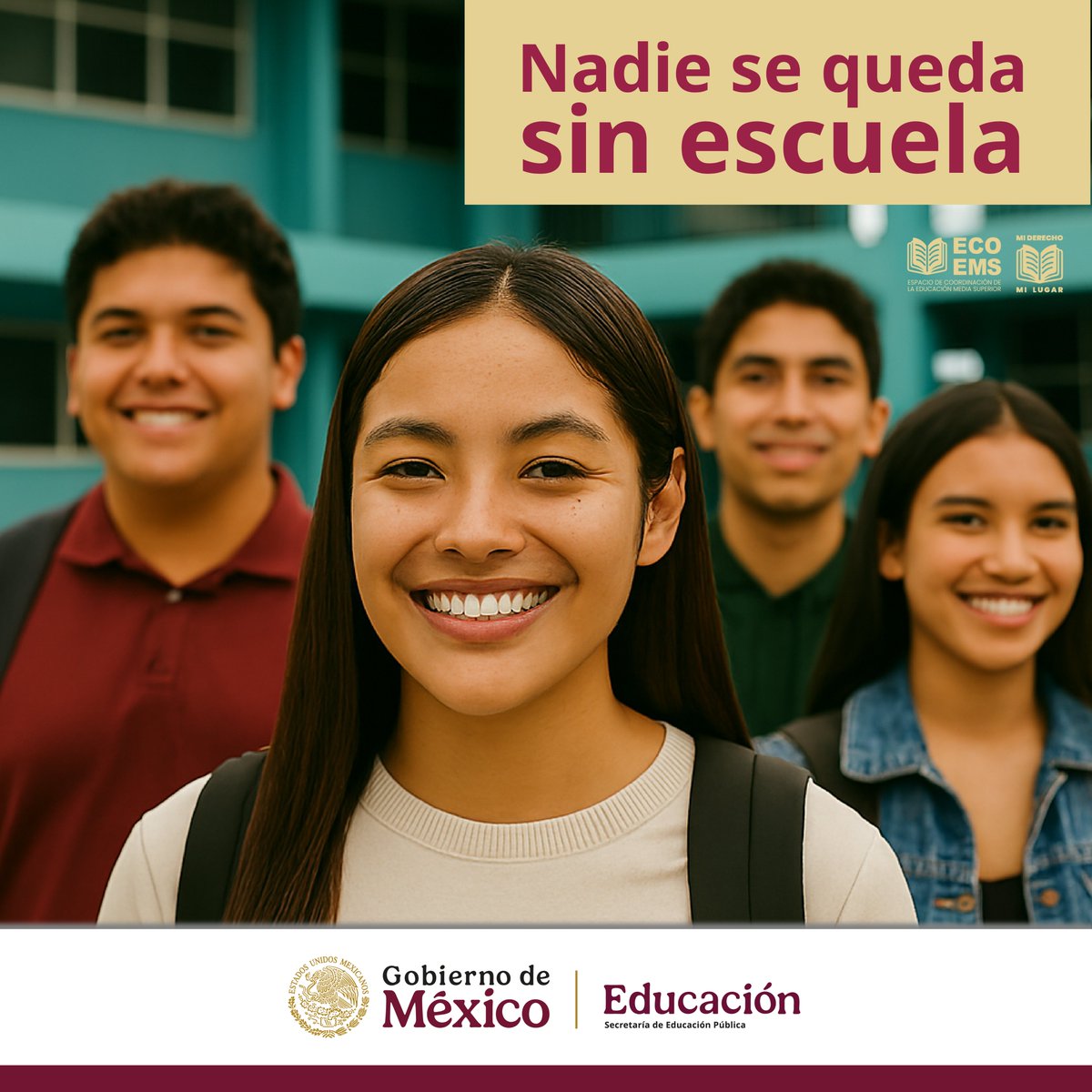 🚨 Regístrate antes del 28 de agosto en "Mi derecho, mi lugar".

Espacios en planteles: Atizapán II, Chimalhuacán, Ecatepec I y II, Valle de Aragón, Ixtapaluca, Del Sol, Neza III, Tecámac, Gustavo Baz y Tlalne I.

Regístrate 👉 miderechomilugar.gob.mx