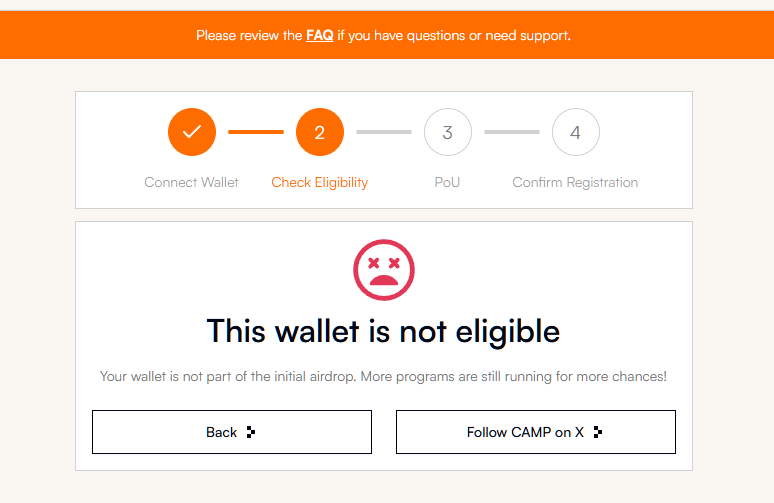 Alexxx.linea.eth (@aaleks_crypt) on Twitter photo What else could we expect from <a href="/campnetworkxyz/">Camp Network ⛺️</a> 🤣
I completed almost every practical task, reaching almost 90% completion, when one fine day I logged in and everything had been reset to 15%, and I was greeted with the dreaded message "You are not eligible." 😆 What else could we expect from <a href="/campnetworkxyz/">Camp Network ⛺️</a> 🤣
I completed almost every practical task, reaching almost 90% completion, when one fine day I logged in and everything had been reset to 15%, and I was greeted with the dreaded message "You are not eligible." 😆