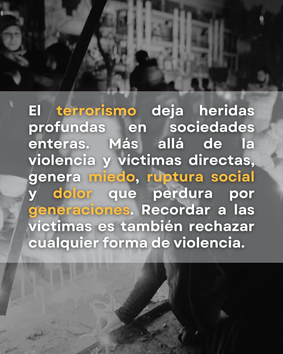 tadei_unmsm's tweet photo. 📅 #TadeiDay | Día Internacional de Conmemoración y Homenaje a las Víctimas del Terrorismo 📷 Hoy rendimos homenaje a las víctimas del terrorismo, reconociendo su dignidad y reafirmando nuestro compromiso con la memoria, la justicia y la paz. https://t.co/yPI8xZiG3J