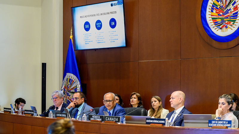 Canada at the OAS (@canadaoas) on Twitter photo Yesterday, #OAS discussed #Haiti Roadmap. <a href="/SG_OEA_OAS/">SG_OEA_OAS</a>: security is priority #1. OAS=facilitator-not peacekeeper. Canada welcomes efforts to align priorities with Haitian needs. Yesterday, #OAS discussed #Haiti Roadmap. <a href="/SG_OEA_OAS/">SG_OEA_OAS</a>: security is priority #1. OAS=facilitator-not peacekeeper. Canada welcomes efforts to align priorities with Haitian needs.