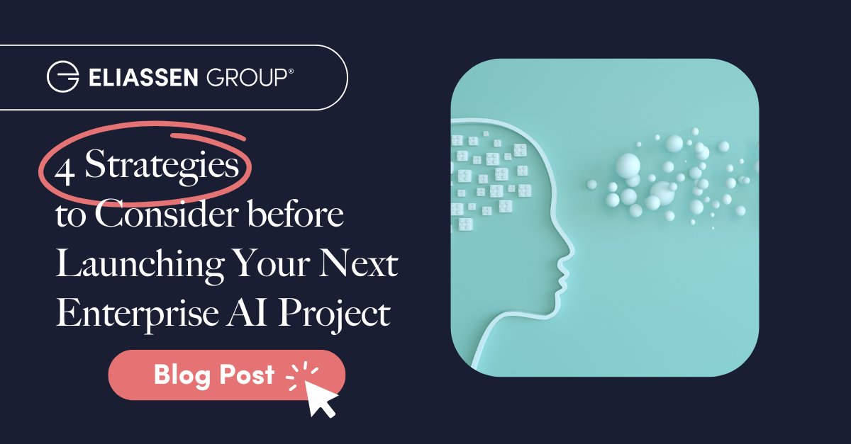 Feeling AI FOMO? You're not alone. Our latest research shows 20%+ of tech leaders planned AI rollouts in 2025. Before you launch that big AI initiative, consider these strategies to help ensure success. → eliassen.com/blog/4-strateg…

#AI #ArtificialIntelligence