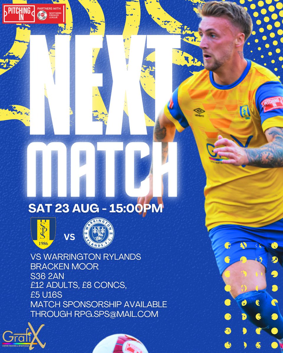 𝙏𝙊𝙈𝙊𝙍𝙍𝙊𝙒

We're back at home against Warrington Rylands.