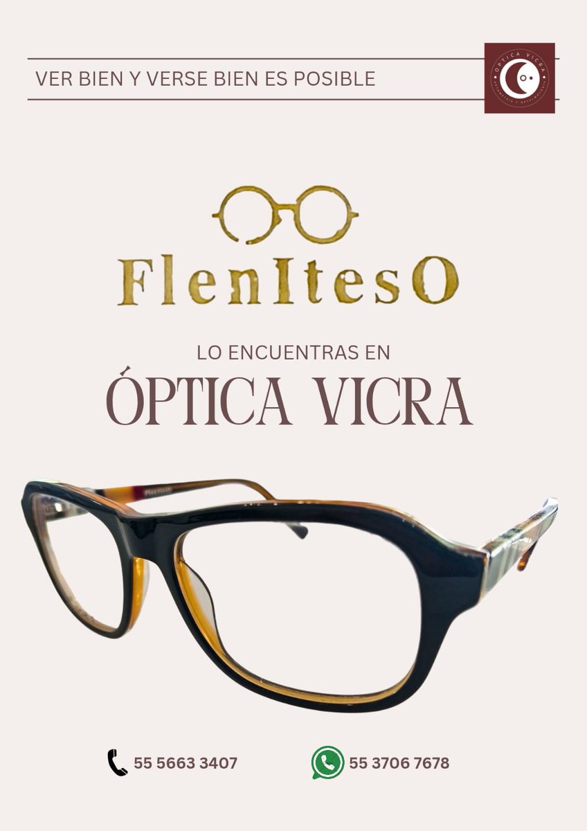OpticaVicra's tweet image. Visítanos y aprovecha nuestras promociones que tenemos para ti 🤓😉

#optica #lentesgraduados #optometria
