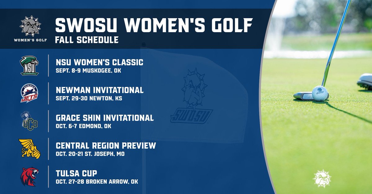 SWOSU Women’s Golf Fall Schedule.
