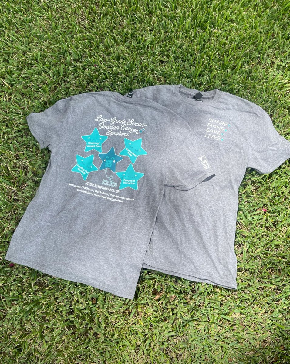 staarovarian's tweet photo. Thanks to @KozasInc for supplying our symptom awareness shirts each year. Hosts of STAAR fundraisers get 50 to pass out to participants, to turn them into Human Billboards!

Learn more at https://t.co/IBkRvacnGB. 
 #ovariancancerawarenessmonth #LGSOCawarenessday https://t.co/64TKWdSWxK