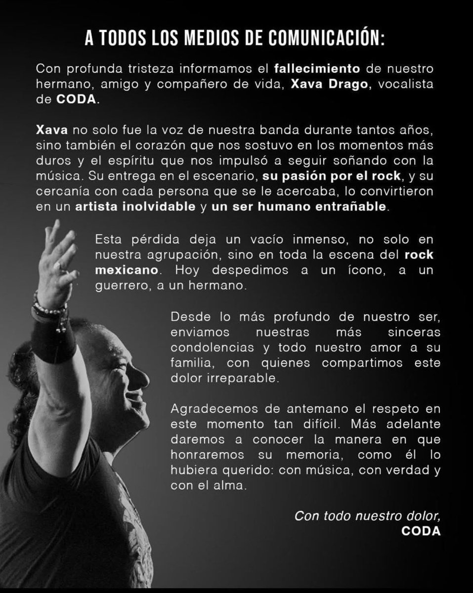 Dejando una huella, y dejando un profundo vacío!
Vuela alto  Xava.