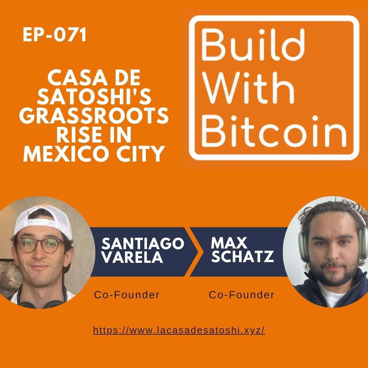 Conoces <a href="/LaCasaDeSatoshi/">La Casa De Satoshi</a>? 

Si todavía no la conoces, cancela todo esta noche y escucha el último episodio de <a href="/BuildwBitcoin/">Build With Bitcoin</a>.

Los cofundadores <a href="/santiagovare1a/">Santiago Varela</a> y <a href="/maxsaidso/">M🌋X</a> hablan sobre 👇

🏠Su historia de fundación
🇲🇽El ecosistema de Bitcoin en México
⌛️Por qué deberías dedicar