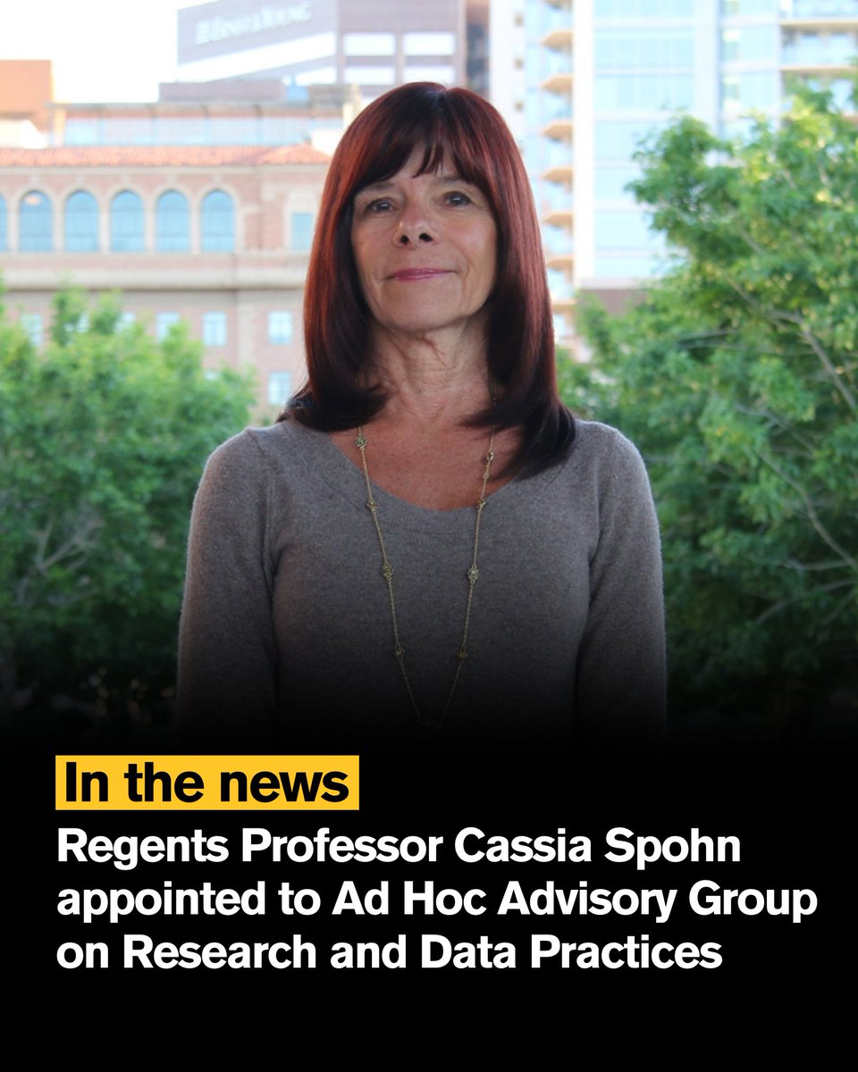 Regents Professor Cassia Spohn, PhD, has been appointed by Judge Carlton W. Reeves, chair of the U.S. Sentencing Commission, to the Ad Hoc Advisory Group on Research and Data Practices.

Read more: bit.ly/41Jn1gg