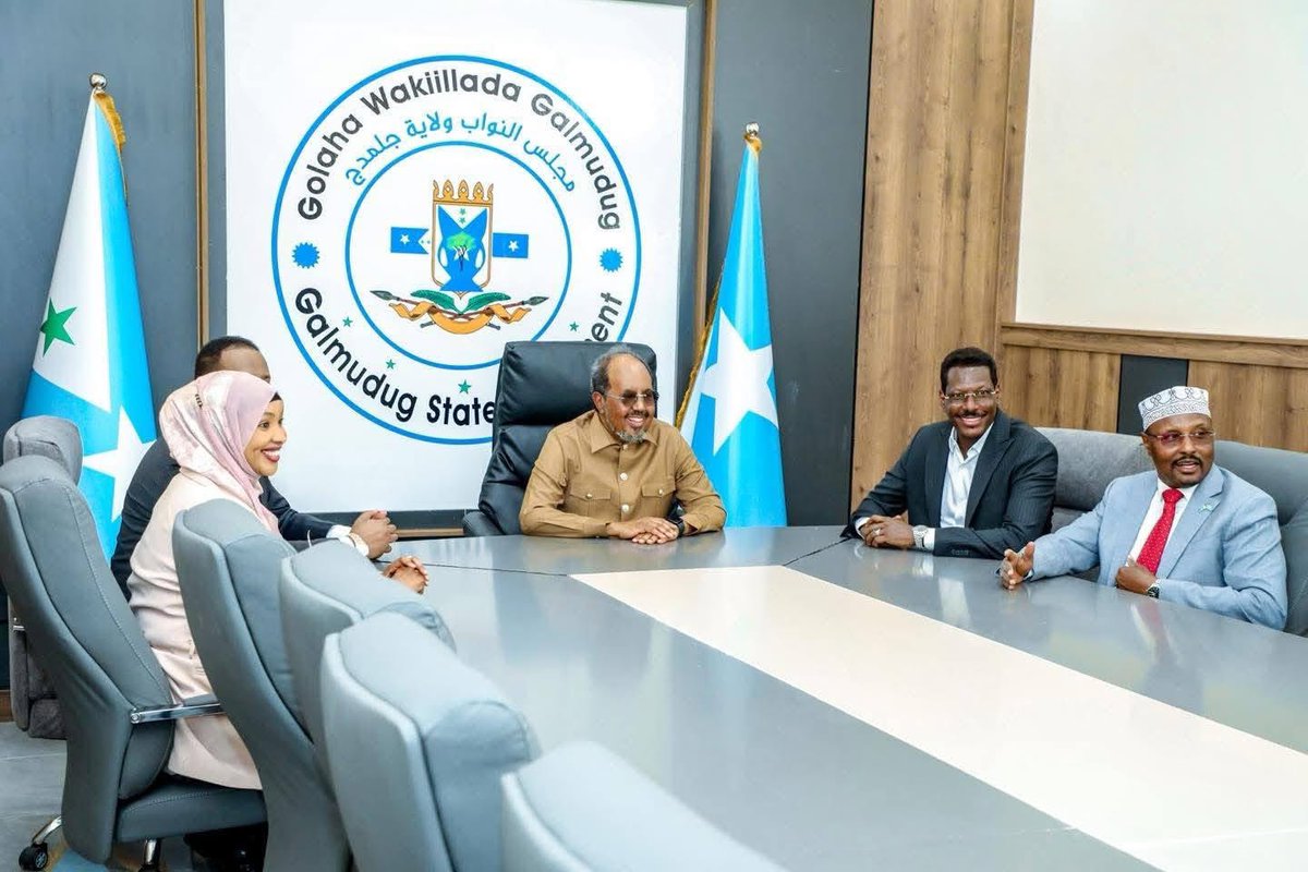 The president of Somalia HSM inaugurated the Parliament building of Galmudug state of Somalia.
#Cadaado#Somalia