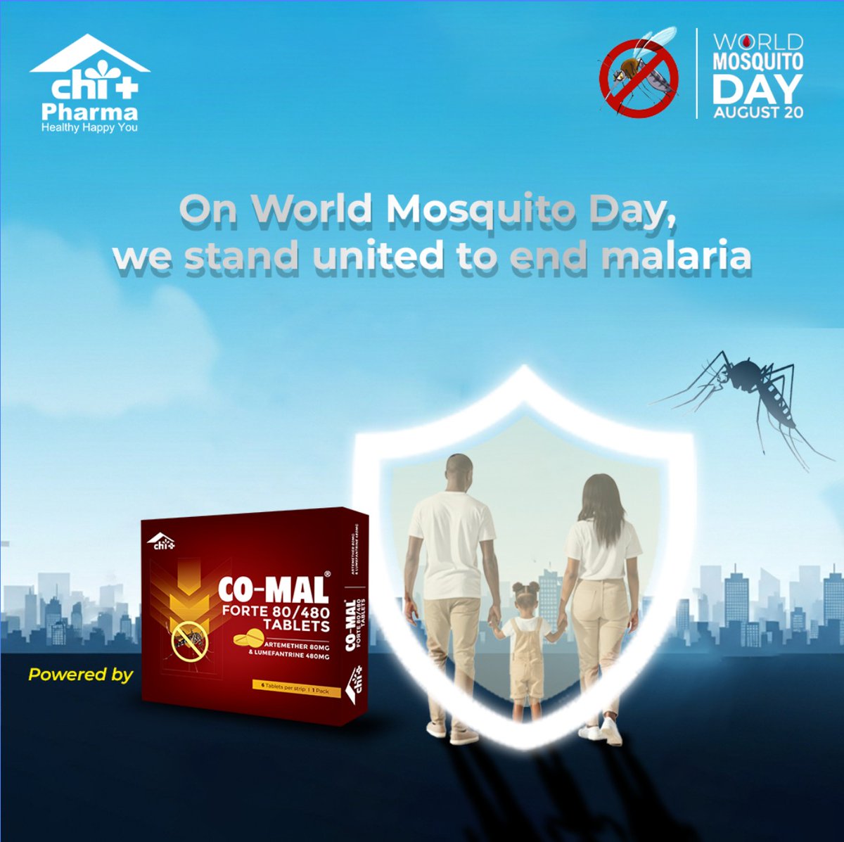 chipharma's tweet photo. Let's defeat malaria together!🌟🦟 On #WorldMosquitoDay(Aug20), we remember: 🛏️ Sleep under insecticide-treated nets 💧Eliminate stagnant water 🏥 Early testing &amp; treatment can save lives. Together, we can reduce malaria's burden in Nigeria &amp; beyond! #MalariaAwareness #Health4All https://t.co/iyFwQPlEdE