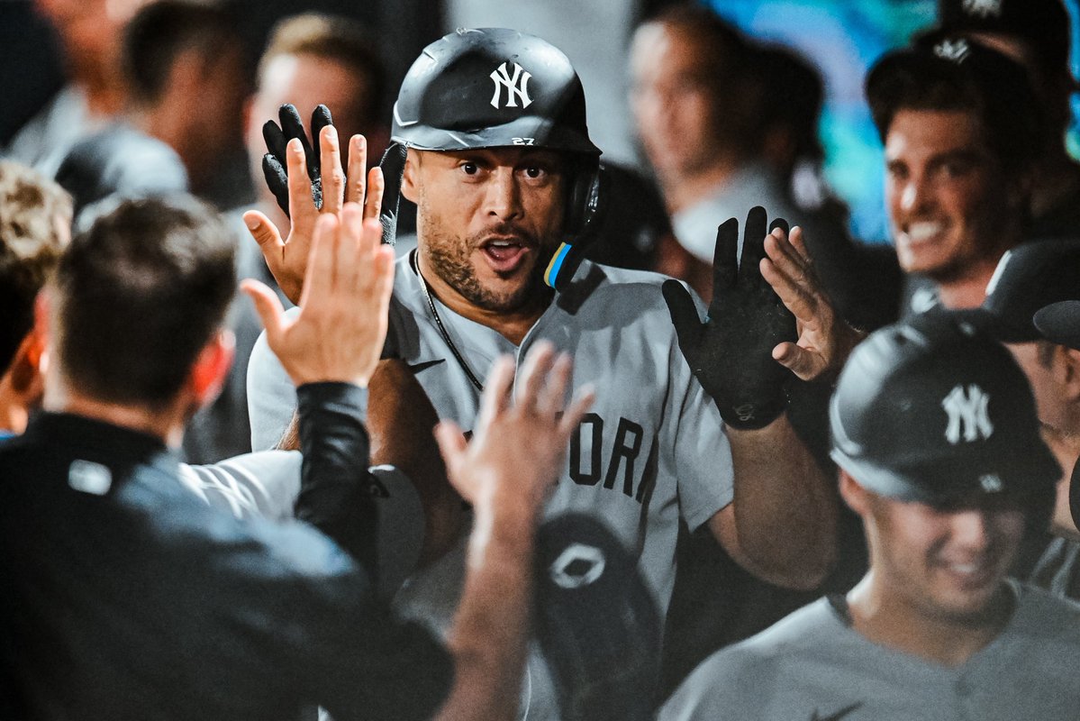 Jimmy Randazzo (@jimmyrandazzo) on Twitter photo If Giancarlo Stanton hits a HR today someone who retweets and is following <a href="/YankeesPod/">Yankees Pod 🎧</a> is winning a shirt. Comment your size. Let’s go Yankees. If Giancarlo Stanton hits a HR today someone who retweets and is following <a href="/YankeesPod/">Yankees Pod 🎧</a> is winning a shirt. Comment your size. Let’s go Yankees.