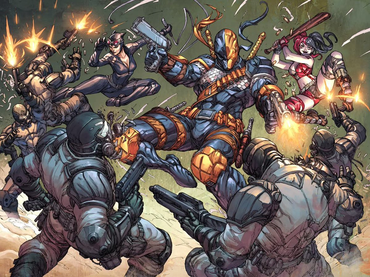 Double page from deathstroke #dccomics