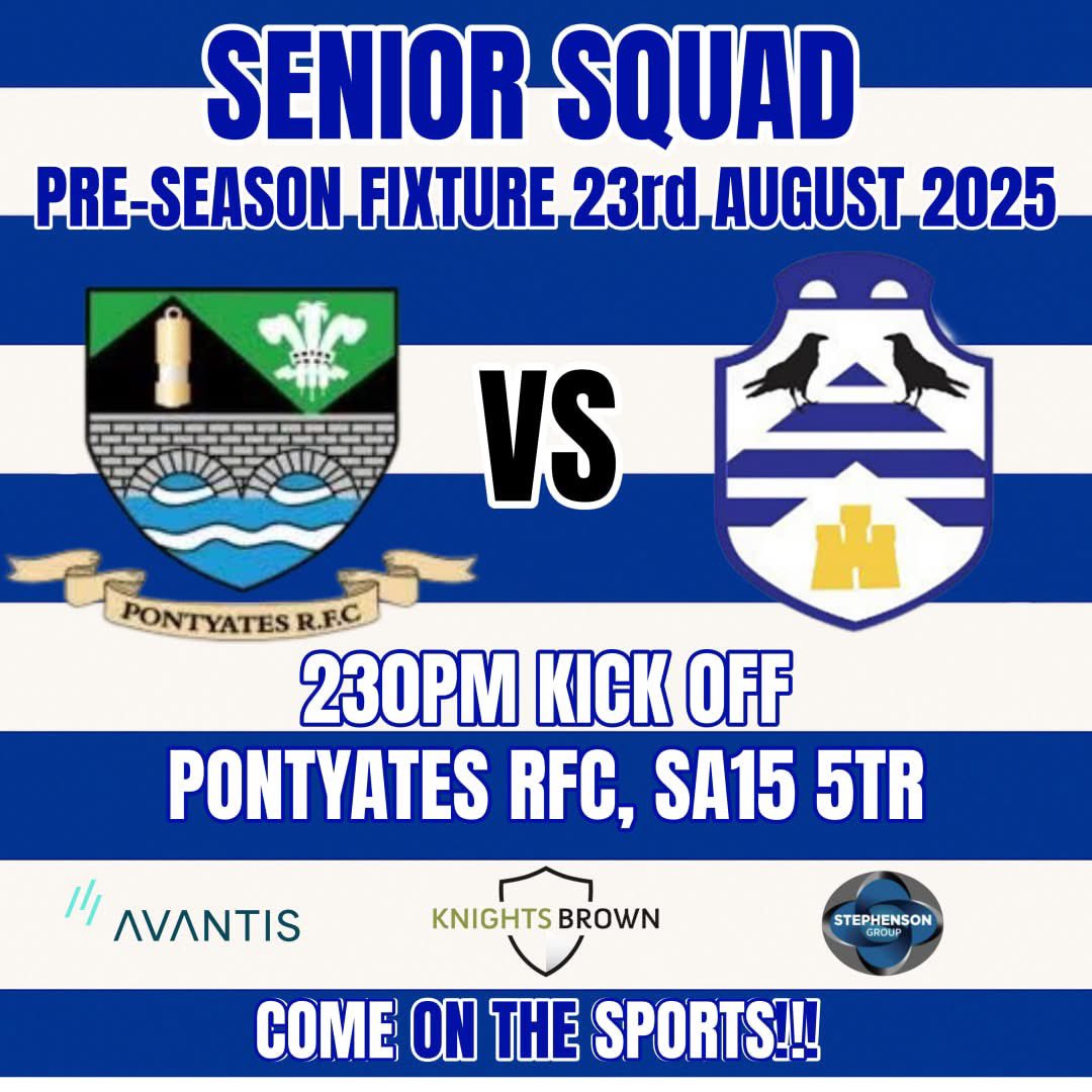 Bridgend Sports RFC (@bridgendsports) on Twitter photo First pre-season game for our Seniors, as we head west to play <a href="/PontyatesRFC/">Clwb Rygbi Pontiets</a> πππ΅βͺοΈ First pre-season game for our Seniors, as we head west to play <a href="/PontyatesRFC/">Clwb Rygbi Pontiets</a> πππ΅βͺοΈ