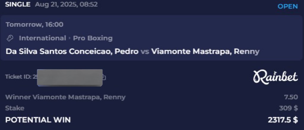 We are once again betting on boxing 

Trust
