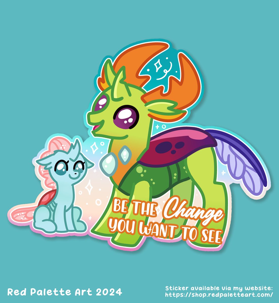 RedPaletteArt's tweet photo. "Be the Change you want to see" I think #thorax and #ocellus were some of the most compelling characters in #mylittlepony Sticker available in my online s h o p: https://t.co/3ZPmpOZ2m6 #mlpart #redpaletteart https://t.co/8c1ENW4dxi