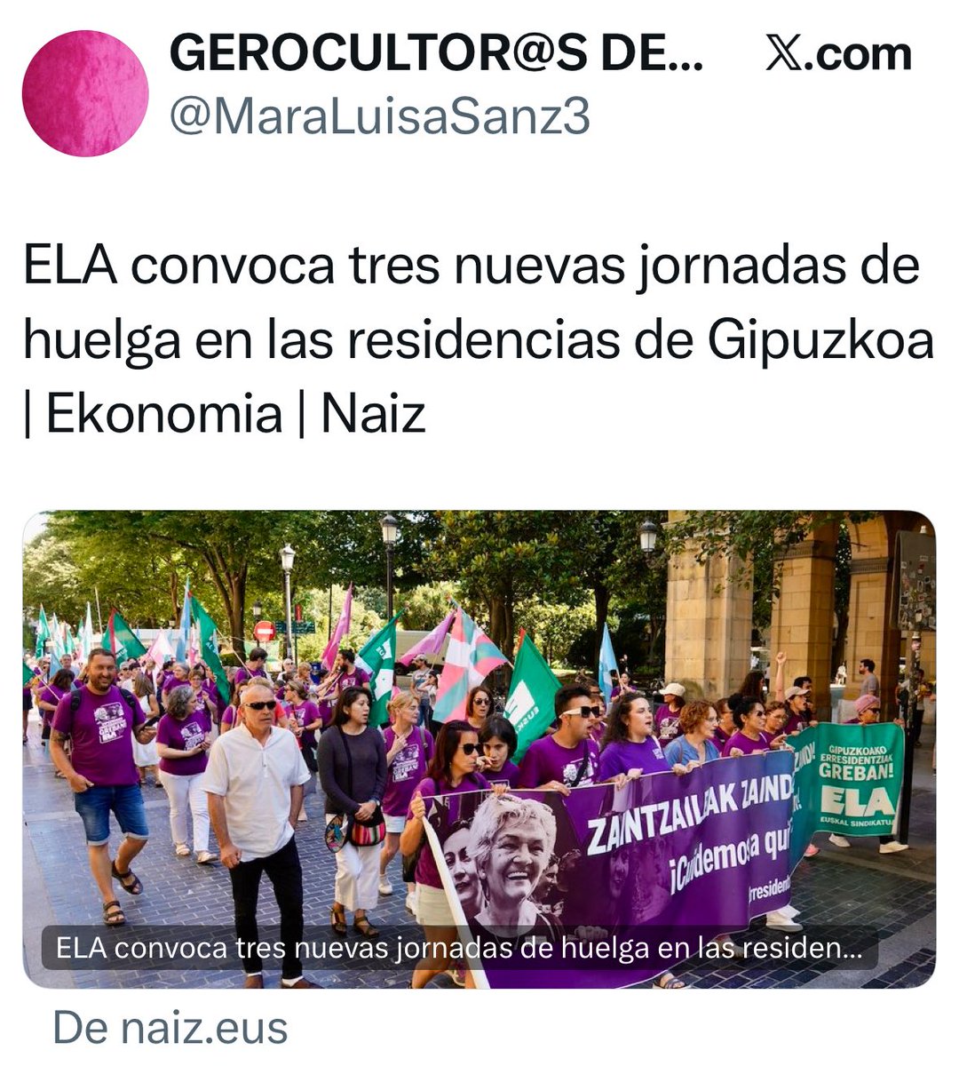 David Jácome (@davidjcome1) on Twitter photo . <a href="/victorg91/">Víctor Gutiérrez</a> mañana me toca a mí , trabajo en una residencia 🙂
Pero , contento ..eh .. tener un trabajo , es para estarlo … creo..
Dicho ésto , recordad , que en Septiembre , los sindicatos nacionalistas han convocado 3 nuevas jornadas de huelga en las residencias de Gipuzkoa . <a href="/victorg91/">Víctor Gutiérrez</a> mañana me toca a mí , trabajo en una residencia 🙂
Pero , contento ..eh .. tener un trabajo , es para estarlo … creo..
Dicho ésto , recordad , que en Septiembre , los sindicatos nacionalistas han convocado 3 nuevas jornadas de huelga en las residencias de Gipuzkoa
