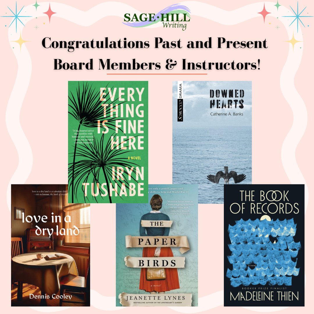 Congrats to past and present board members &amp; instructors who've recently published!

We appreciate all the work you've done for us, so spreading the word is the least we can do. 💞

Check out our Recent Publications page: sagehillwriting.ca/alumni/recent-…