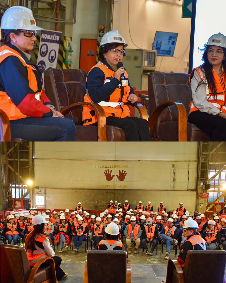 #MineríaEnTerreno | ¡Nuestra industria requiere de más mujeres líderes!💪💜

Ministra Aurora Williams, junto a la alcaldesa de Sierra Gorda, Adriana Rivera; y la gerenta general de la División Gabriela Mistral de <a href="/CodelcoChile/">Codelco</a>, Claudia Cabrera; participan de conversatorio sobre