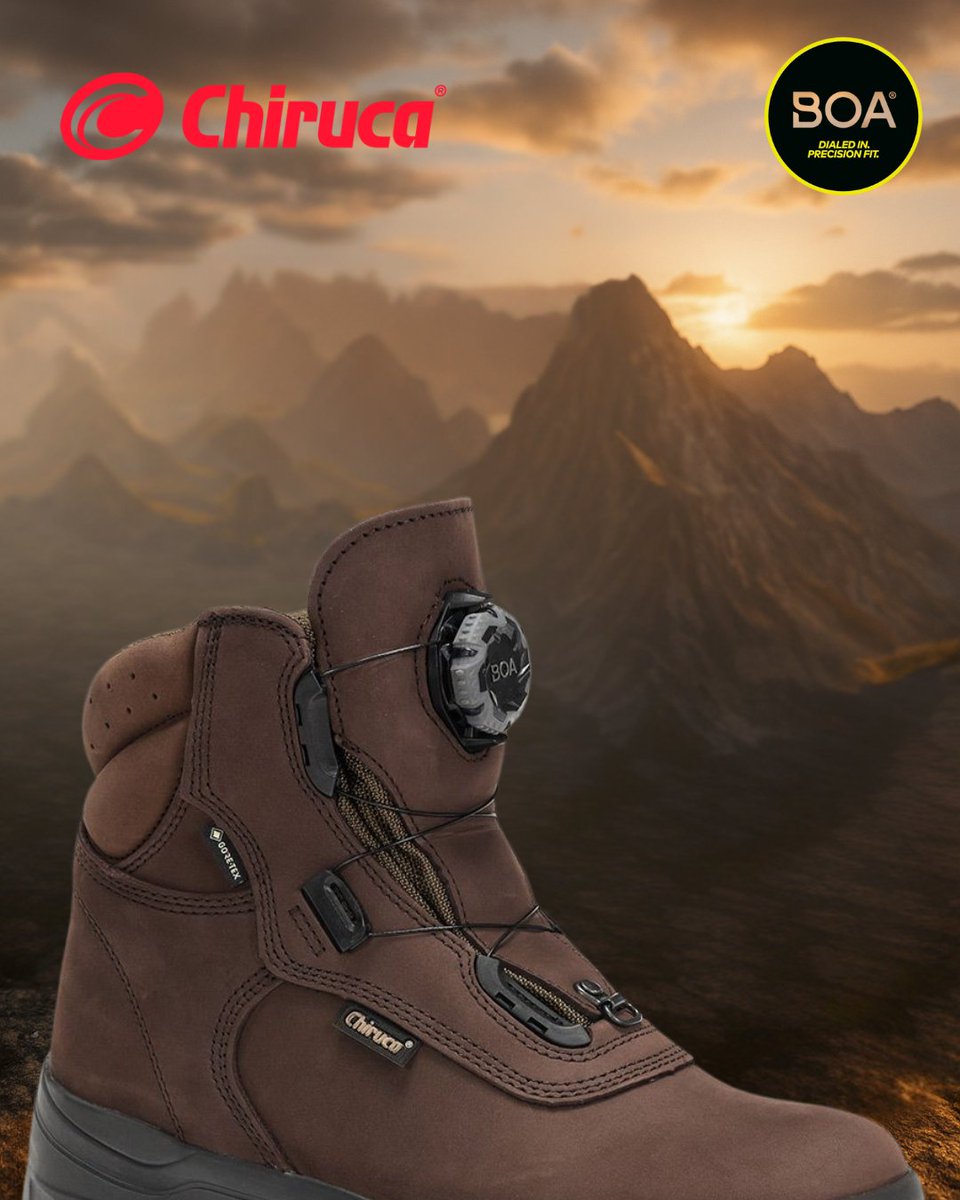 🔧 Precision Fit con BOA® Fit System
La integración del sistema BOA® en tus botas Chiruca ofrece un ajuste micrométrico y sólido para condiciones extremas.

El resultado: mayor agilidad, estabilidad y control, garantizados por pruebas en campo.

🔗 chiruca.com/boa-fit-system