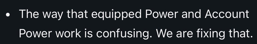 Snervv's tweet image. COMPLETELY remove Power Score from ALL gear and just have Account Power. A number that’s displayed in our character screens

Have Account Power progress for completing activities, gradually increasing over time

This will also remove the terrible infusion system that’s currently…