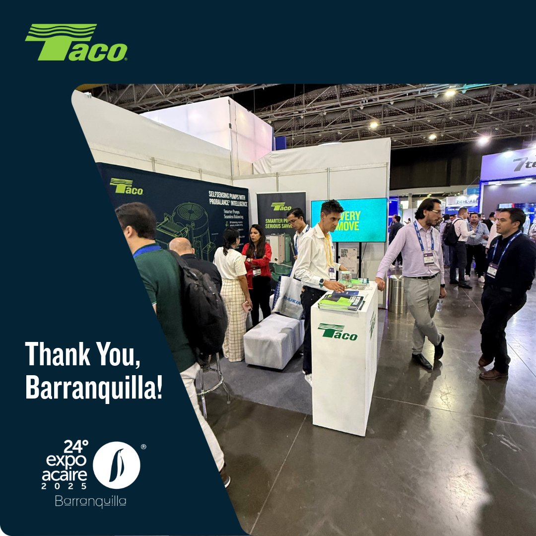 TacoComfort's tweet image. ✨ Thank you, Barranquilla!

EXPOACAIRE 2025 was a success — and our HSS Software Training was a big highlight.

Grateful to our partners, visitors &amp;amp; new friends. We’re proud to be your partner for peace of mind.

#EXPOACAIRE2025 #TacoSupportsTrades #WaterDrivenSolutions