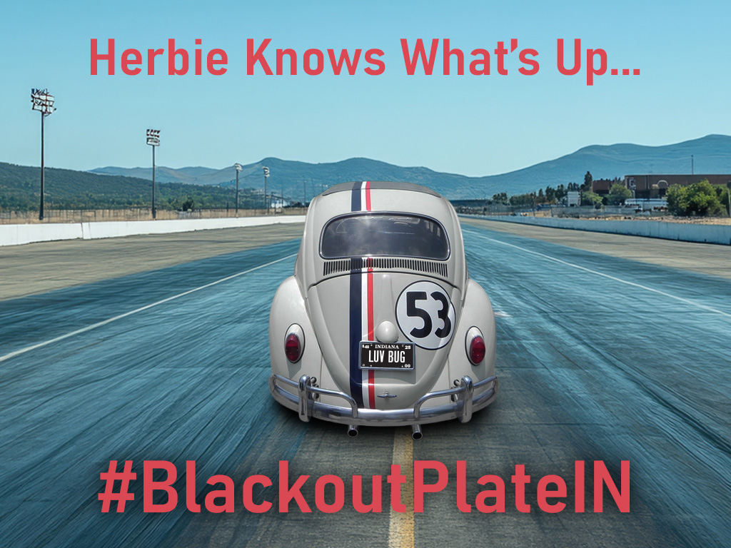 Even these famous cars ride with the blackout plate! 

#INBMV #IndianaBMV #BlackPlateIN #BlackOutPlate2025