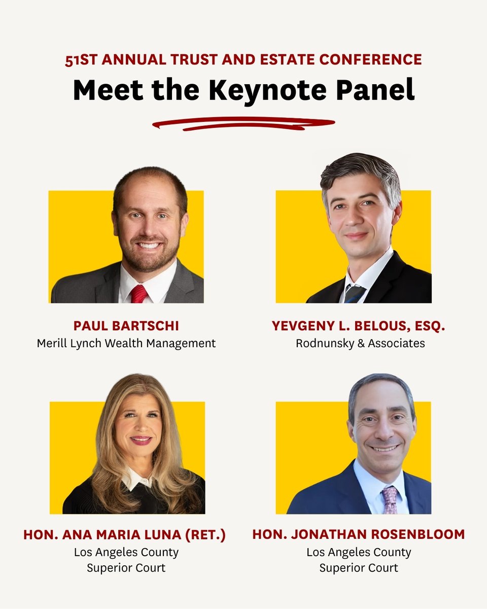 Meet the panelists for the featured luncheon session at the 51st Annual Trust and Estate Conference, which will explore ethics at the intersection of client goals &amp; judicial oversight.

Earn 0.75 hours of MCLE legal ethics credit.

Join us 11/21! Register: gould.law/TEC