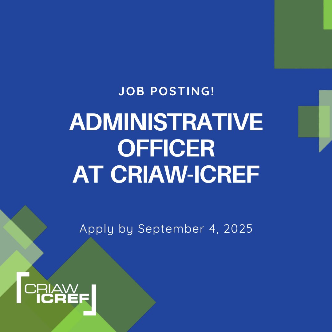 CRIAW-ICREF is hiring an Administrative Officer, come and join our team!

Are you passionate about organization and administration and want to support a feminist, intersectional cause? Apply by September 4, 2025: criaw-icref.ca/careers/admini…
