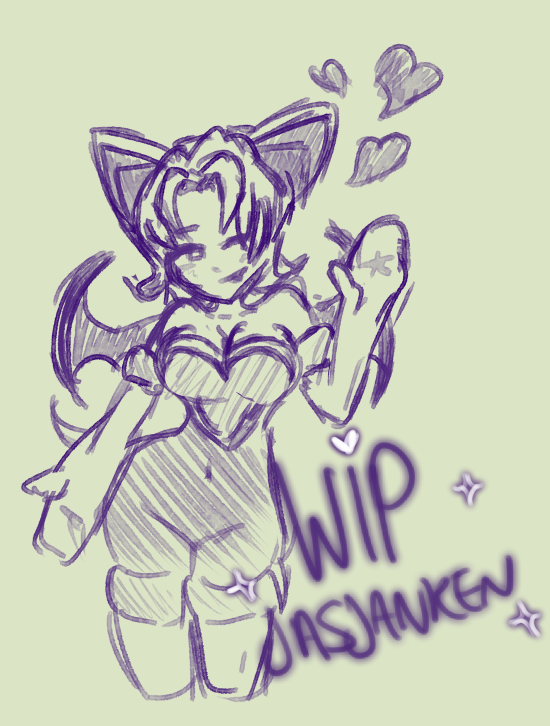 rouge the bat wip 💜🦇