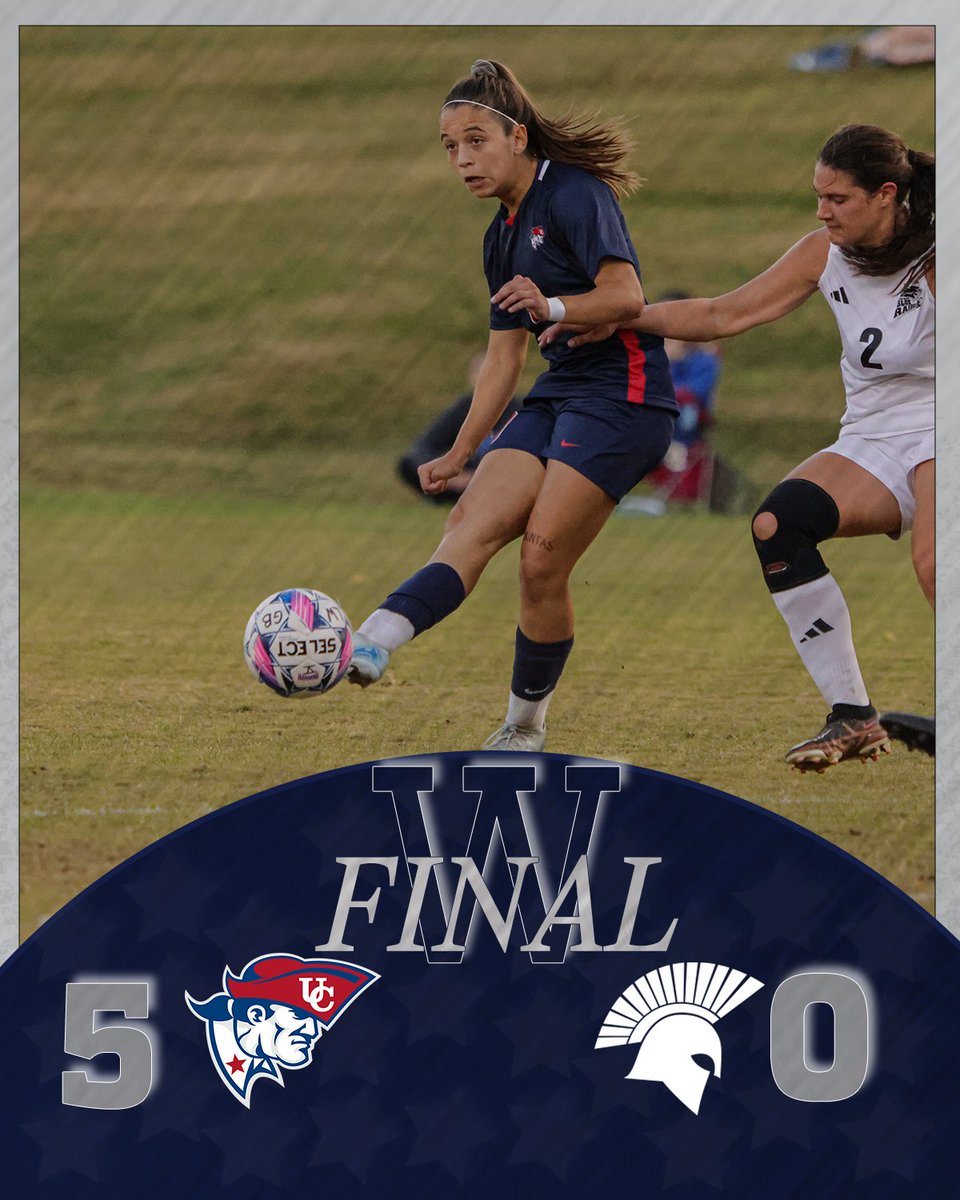 UC completes the clean sheet earning the 5-0 win over Missouri Baptist.  The Pats had five different goal scorers in the win  #OneBigTeam