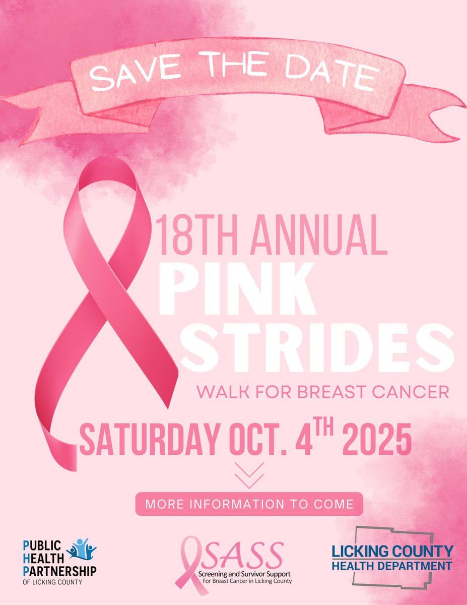🎀 Save the Date! 🎀 Join us for the 18th Annual Pink Strides Walk for Breast Cancer 💗

📅 Saturday, October 4, 2025

Walk with us to honor survivors, support those currently fighting, and remember those we’ve lost. Together, we can raise awareness and make a difference in