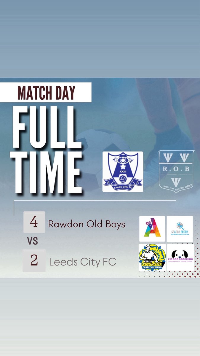 RESULT ⚽️ 

After a tough start to the season the boys finally get their first 3 points on the board with a superb victory away to local rivals Leeds City. Great effort from all involved 👏🏻