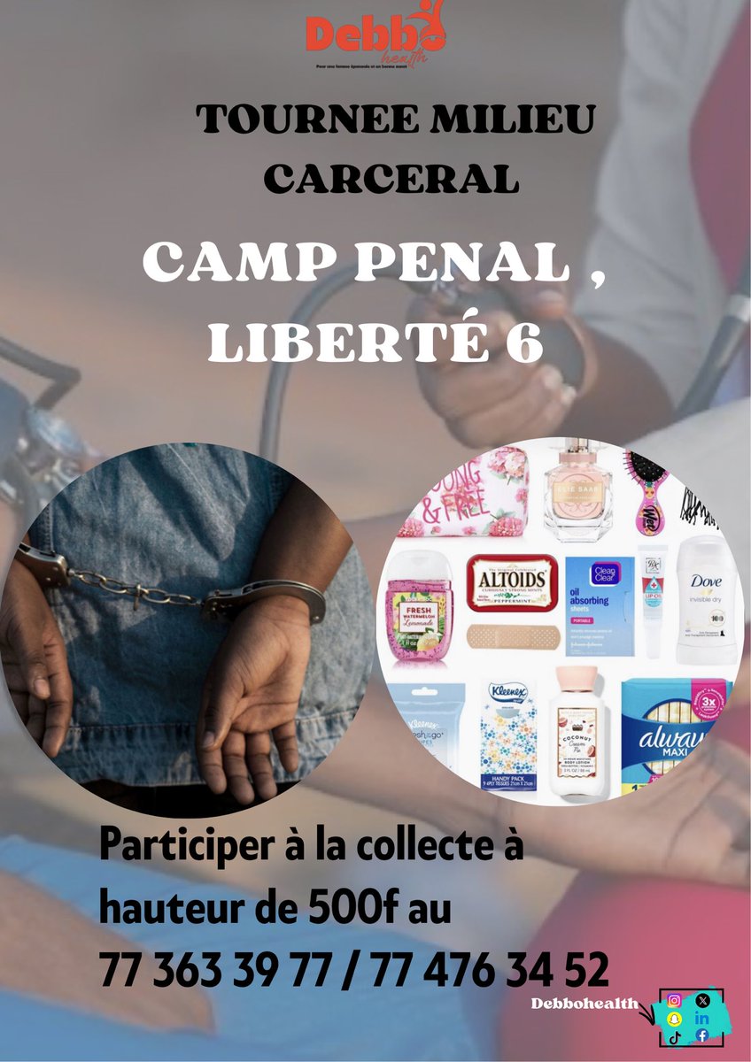 Collecte bi dafa xawa lenttt ☹️☹️ Tle bi amoul ey millionnaires wala djap lensi c’est pour la bonne cause 
#tournéeMilieuCarceral2025
Rt svp