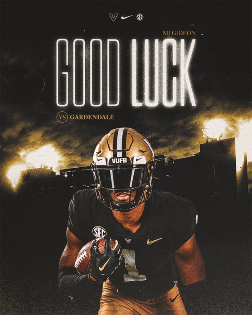 thank you <a href="/VandyFootball/">Vanderbilt Football</a> for the good luck