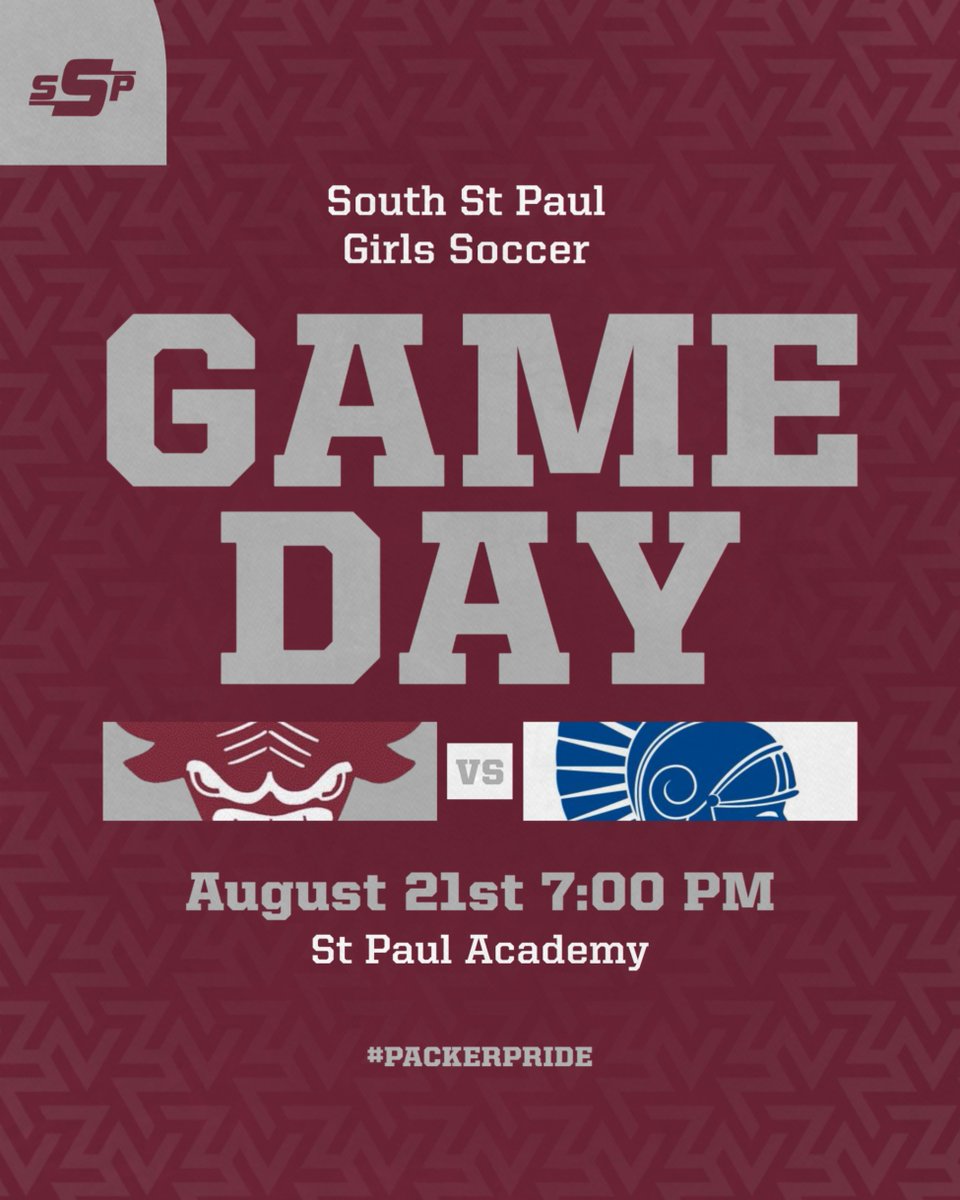 Packer Girls Soccer opens their season at Home tonight vs St Paul Academy at 7:00 PM on Ettinger! 

@sspps6