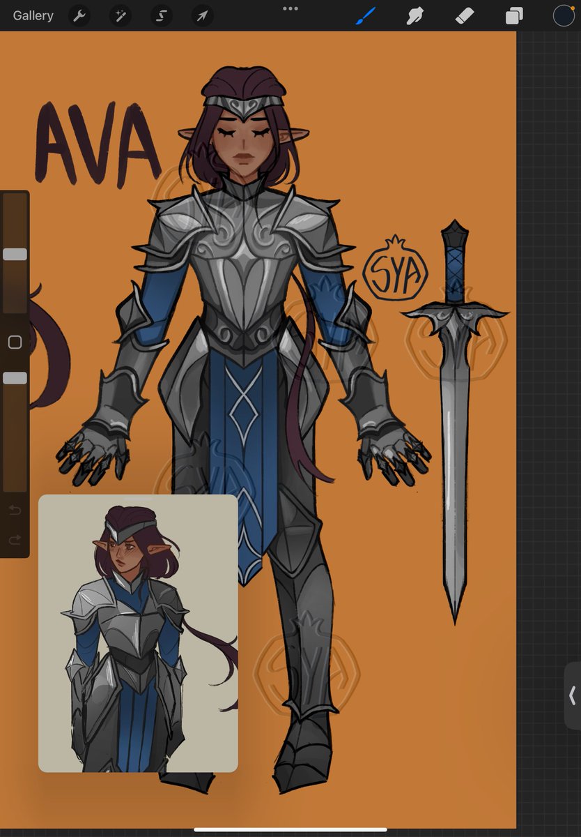 Syalonne's tweet photo. My lil knight lady https://t.co/CbW2mQFwE4