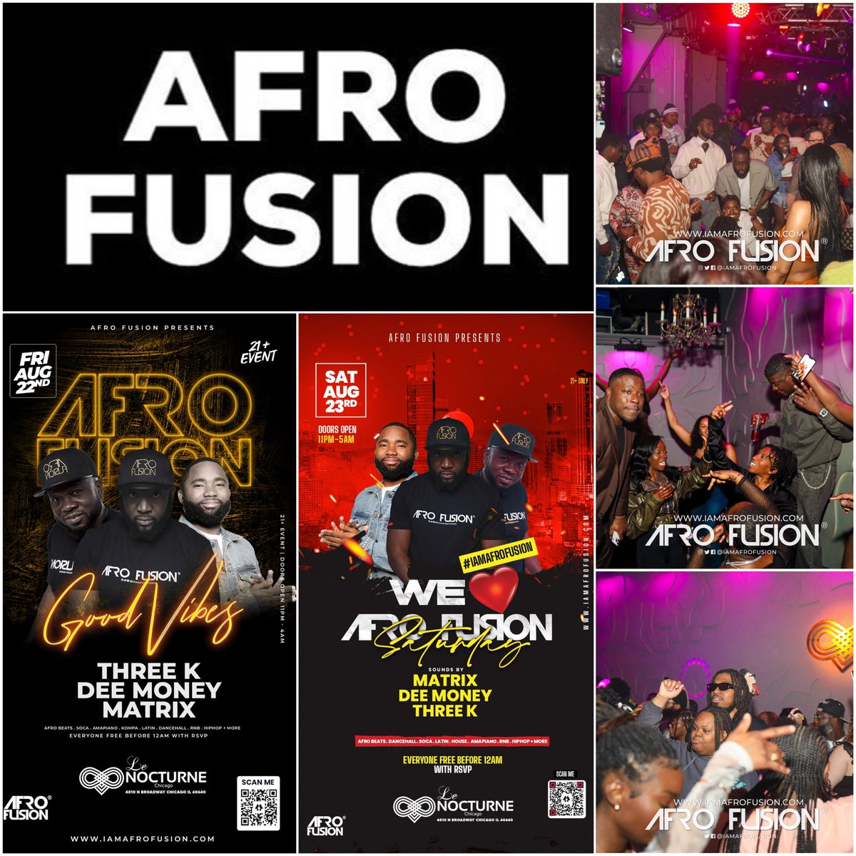 Iamafrofusion's tweet photo. 🔥 Afro Fusion is BACK this Friday &amp; Saturday, 8/22 – 8/23! 🔥
Pull up to one of Chicago’s top-rated venues 

[@lenocturnechicago]
📌 4810 N. Broadway, Chicago

🔗 Link in bio to RSVP — don’t miss!

#Chicago #ChicagoTok #AfroFusion #ThingsToDoInChicago #Afrobeats https://t.co/QXwInbyye5