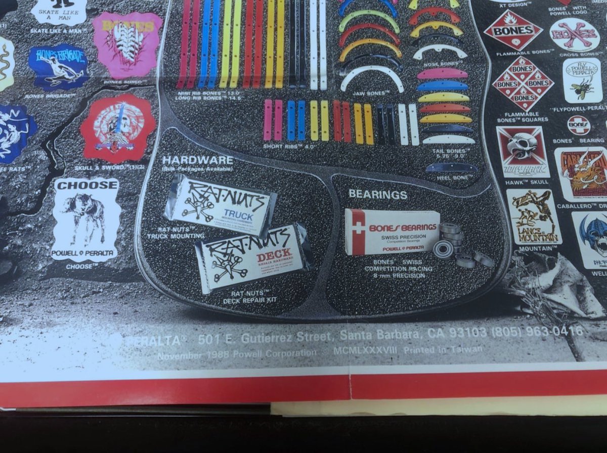 Partial product poster from 1988.