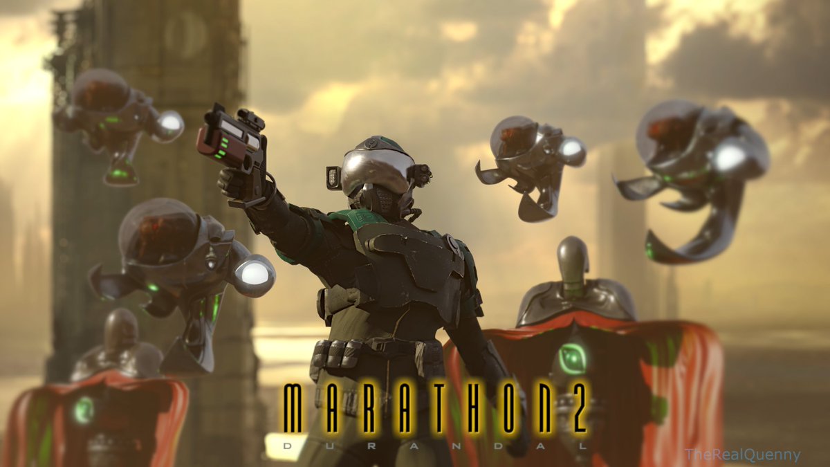 TheRealQuenny's tweet photo. The remaining Pfhor must be destroyed. You will fight alongside the Eleventh Clan in the final battles. 
You won't recognize their cybernetic exoskeletons, but there are S'pht inside those machines.

#Marathon #Marathon2 #Marathon2durandal #Bungie #Marathongame https://t.co/w9Rqcjmhnt