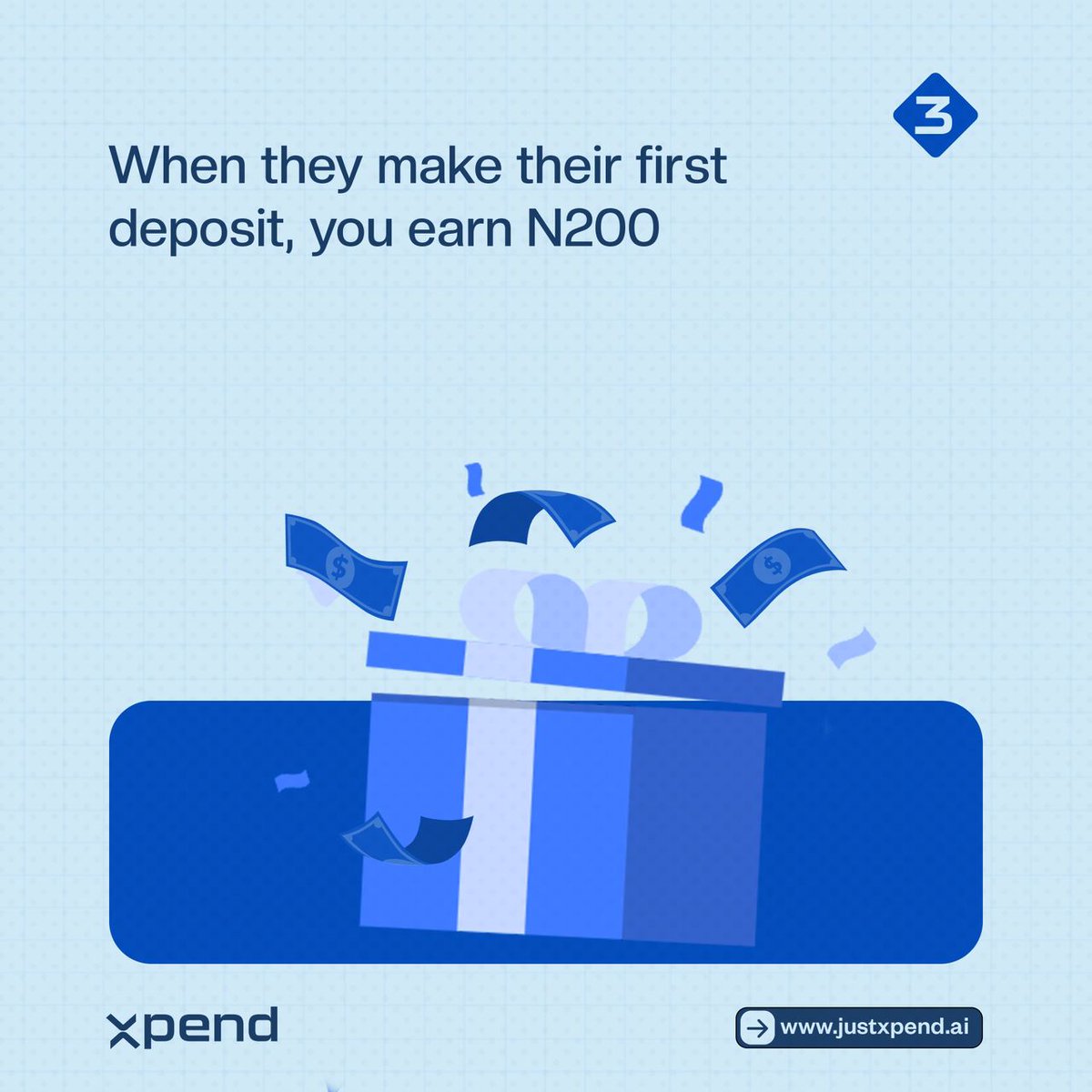 the time to get to work and earn some cool money for it is here.

<a href="/JustXpend_ai/">Xpend</a> is giving out up to #200 naira to you per successful person you help to have a better xpending xperience.

you're hyper early. get started with the link below 👇