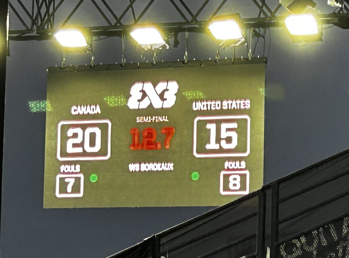 Chris (@cbr_t2d) on Twitter photo Not sure how big Women’s 3x3 basketball is as a global sport, but it’s a warm night in Bordeaux, and Canada are beating the USA in the semifinals. What’s not to like? Crowd seem happy.
<a href="/FIBA3x3/">3x3 Basketball | FIBA3x3</a> Not sure how big Women’s 3x3 basketball is as a global sport, but it’s a warm night in Bordeaux, and Canada are beating the USA in the semifinals. What’s not to like? Crowd seem happy.
<a href="/FIBA3x3/">3x3 Basketball | FIBA3x3</a>