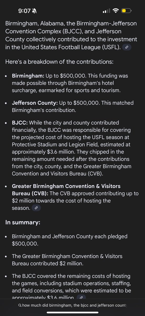 <a href="/RepoleStable/">Repole Stable</a> <a href="/TheUFL/">United Football League</a> <a href="/WJOX945/">WJOX 94.5 FM</a> <a href="/3ManFront/">3 Man Front</a> Birmingham has already invested $6.6 million into this league. Without Birmingham there would have been no USFL/UFL. So watch your mouth when you speak on us.