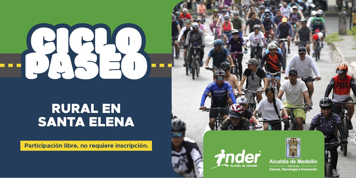 Te esperamos en este ciclopaseo por Santa Elena 💙🤩