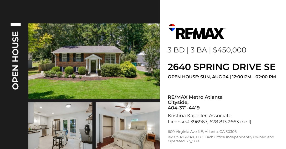 REMAXCenter's tweet photo. #REMAX #OpenHouses #ThisWeekend #ATLOpenHouses https://t.co/VaIvs8s7Gy