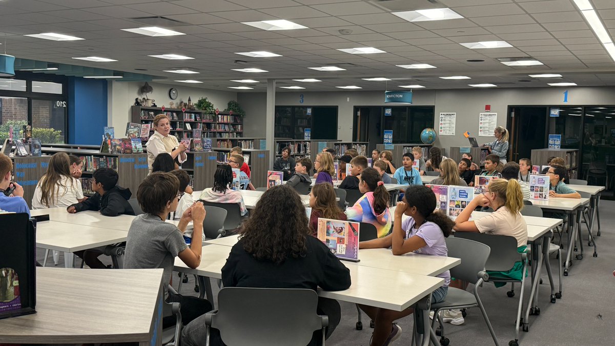 Colleen Seick (@cseick) on Twitter photo So much excitement! Students in 6th grade visited their Middle School library for the first time. Thank you <a href="/msslibd95/">Jennifer Fox Eberle</a> for having me in! #thrivein95 #lzmss So much excitement! Students in 6th grade visited their Middle School library for the first time. Thank you <a href="/msslibd95/">Jennifer Fox Eberle</a> for having me in! #thrivein95 #lzmss