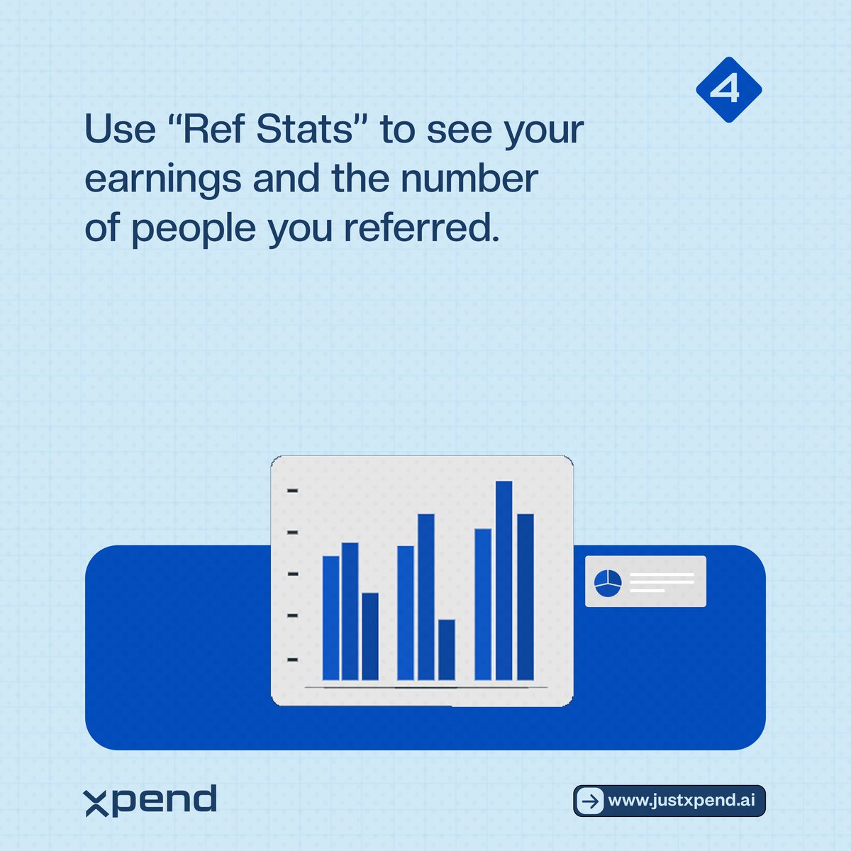 Here are 3 easy steps to earn from Xpend Referral 😉👇

1. send “Reflink” to Xpend on WhatsApp 

2. ⁠copy your referral link or referral code and share with friends(ask them to join using it).

3. ⁠when they make their first deposit on Xpend you earn #200😎

You can also send