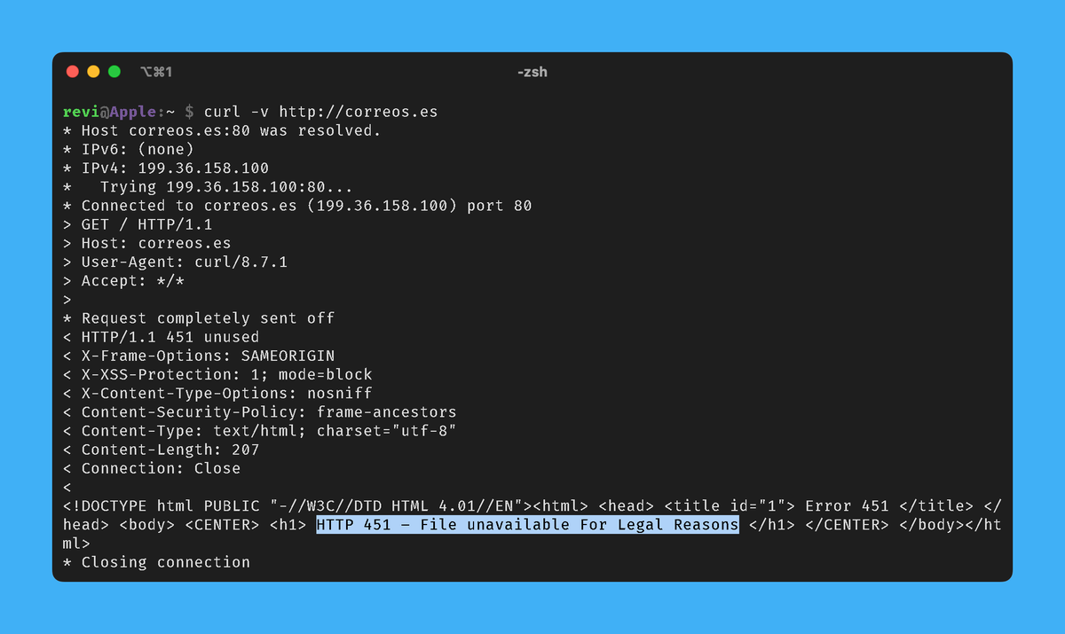 la web de <a href="/Correos/">Correos</a>, bloqueada para clientes de <a href="/movistar_es/">Movistar España</a>/<a href="/o2es/">O2 España</a> en el puerto 80

este país no te lo pasas