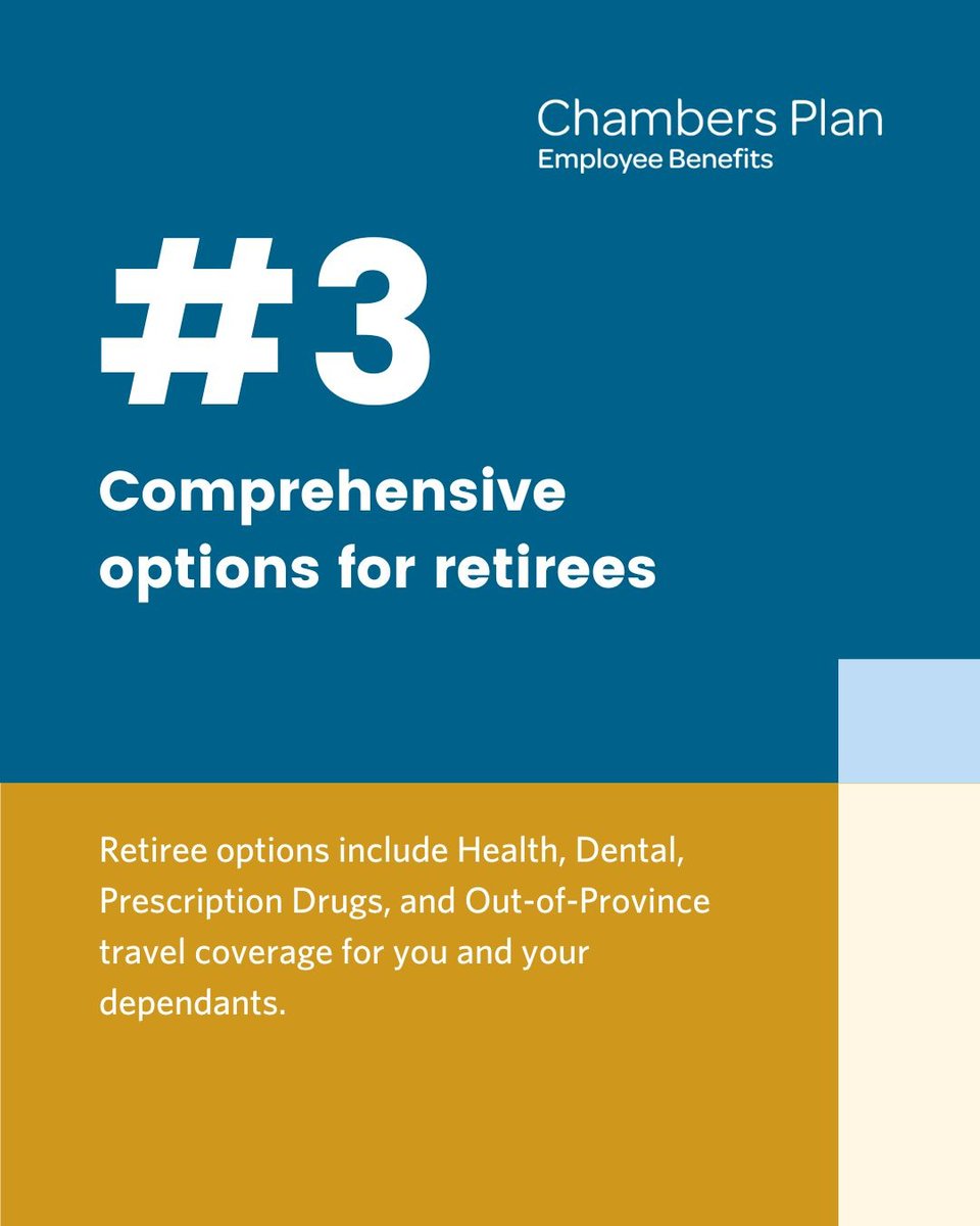 Today, sharing reason #3 of 5 reasons on why 32,000 Canadian businesses trust Chambers Plan employee benefits. 

lnkd.in/gBWcuGyQ

#ChambersPlan #SmallBusines #CdnBusiness #EmployeeBenefits #ItsYourBenefit
